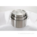 Stockpot in acciaio inossidabile lucido